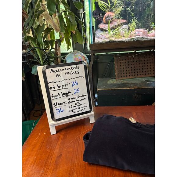 Champion Velour Sweatshirt Crewneck in Navy Blue Ribbed Hem and Sleeves Mens XL - Picture 10 of 10